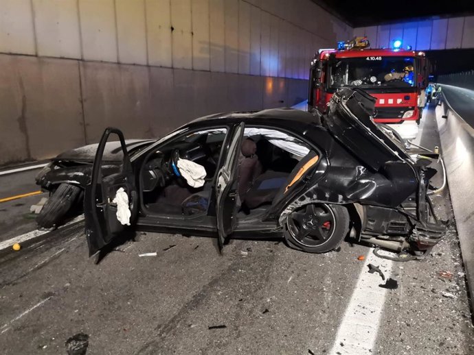 Accidente de tráfico en la C-17 en Mollet del Valls
