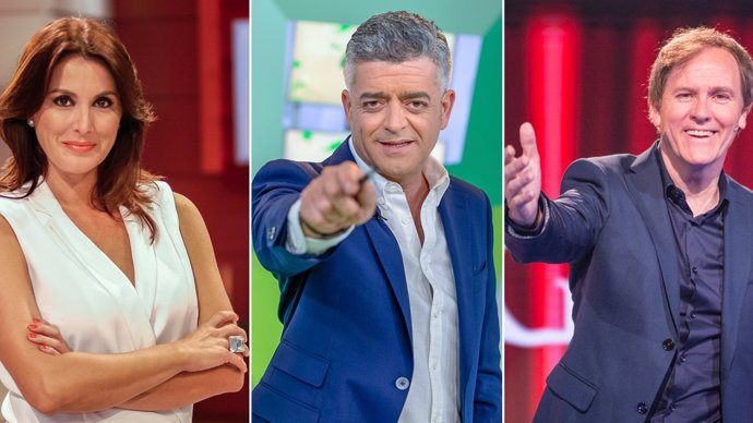 Eva Ruiz, Modesto Barragán y Enrique Romero, presentadores de Canal Sur Televisión