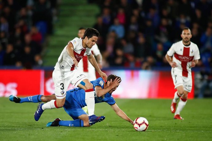 Etxeita of Huesca during the spanish league, La Liga, football match played between Getafe CF and SD Huesca at Butarque Stadium in Getafe, Madrid, Spain, on March 9, 2019.