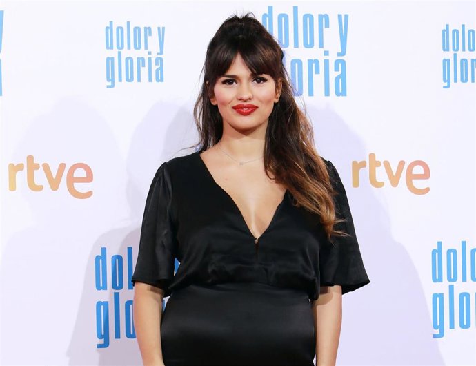Sara Sálamo en el photocall de 'Dolor y Gloria'