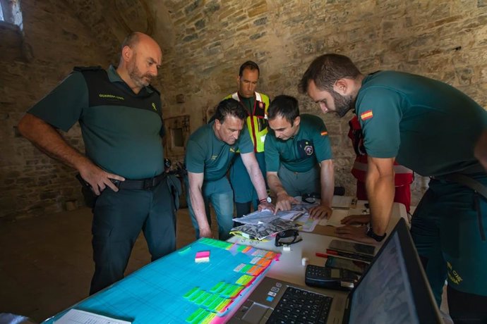 Dispositivo de búsqueda del hombre de 71 años desparecido el 3 de agosto en el Pirineo oscense.