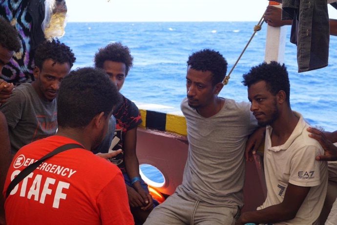 Persones rescatades en el mar en el vaixell Open Arms