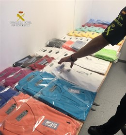 Prendas intervenidas por la Guardia Civil