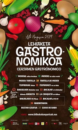 Cartel del Concurso Gastronómico de Aste Nagusia.