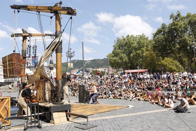 Imagen de una actividad festiva en la Aste Nagusia bilbaína.