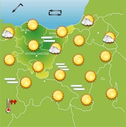Previsiones para el 16 de agosto en Euskadi.