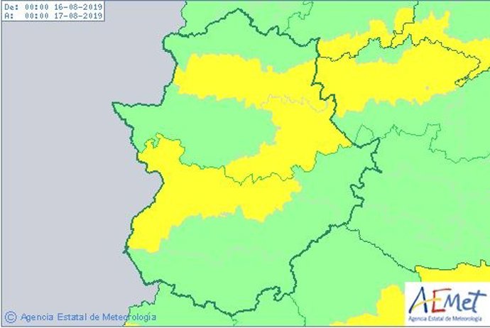 Avisos por altas temperaturas en Extremadura
