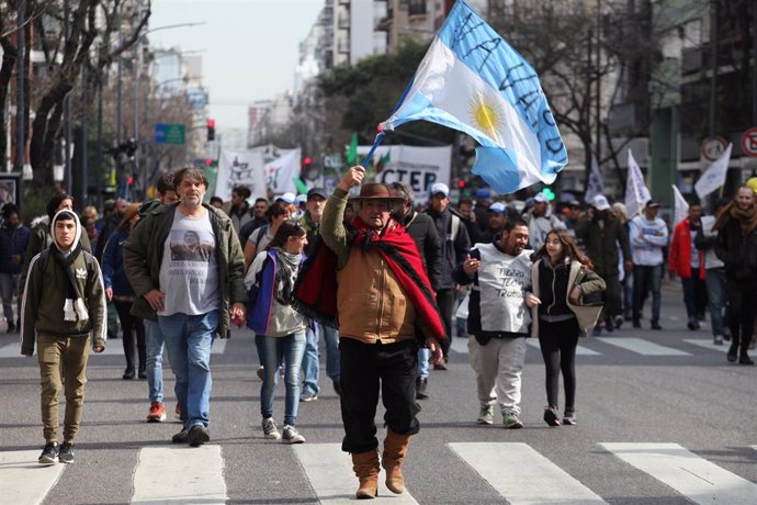 Protesta antigubernamental en Buenos Aires