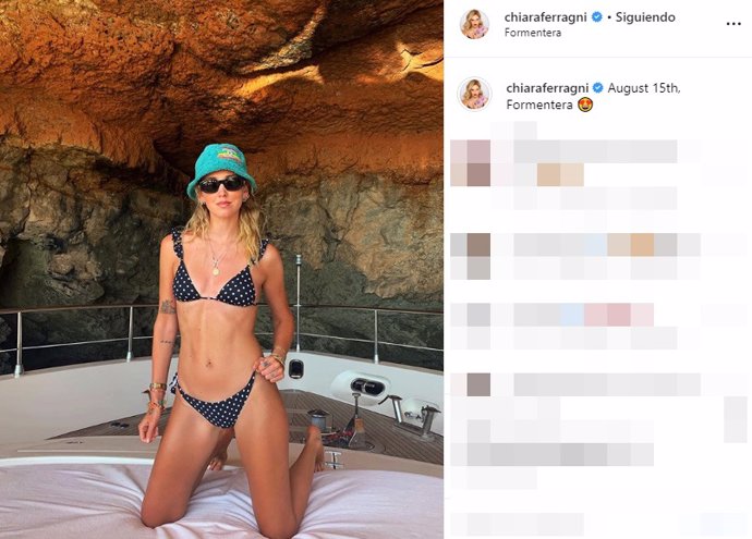 Chiara Ferragni disfruta de sus vacaciones en Ibiza
