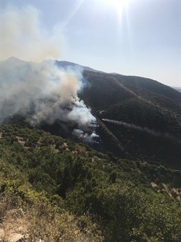 Labores de extinción del incendio