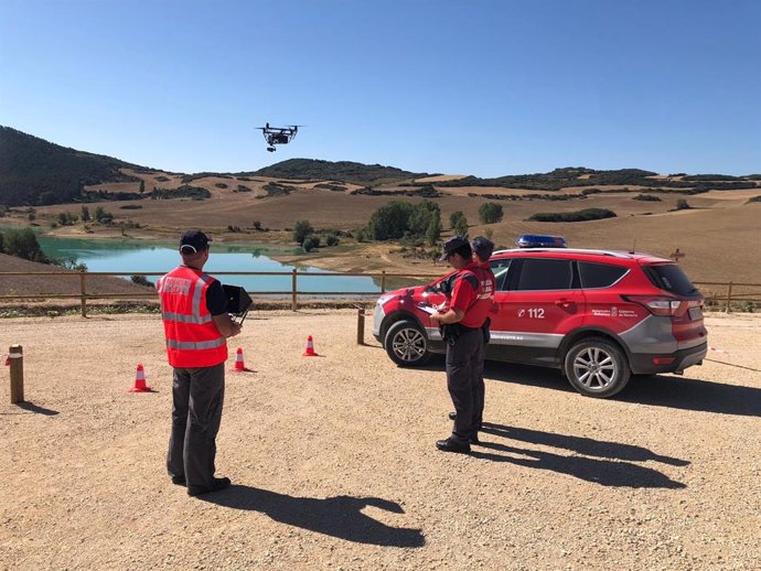 Dispositivo de vigilancia con drones de la Policía Foral
