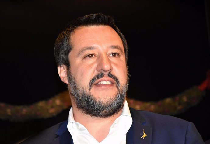 April 9, 2019 - Milan, Italy: Matteo Salvini, Italian Vice Prime Minister and Minister of Interior Affair, leader of the Lega Party. Milan Furniture Fair, International Home Decor and Interior Design Industries Fair. An Italian event focusing on the hom
