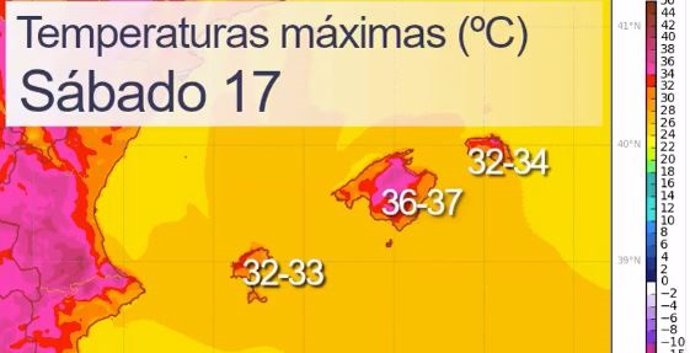 Avís per temperatures mximes.