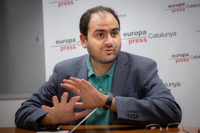 El presidente de Societat Civil Catalana (SCC), Fernando Sánchez Costa, durante una entrevista para Europa Press