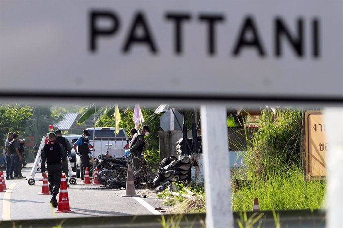 Control de seguridad en la provincia de Pattani, en el sur de Tailandia, donde operan grupos insurgentes separatistas musulmanes.