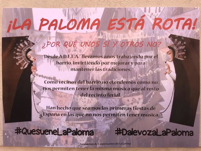 El Ayuntamiento de Madrid no ha respondido a los locales que no han podido poner música durante las Fiestas de la Paloma.