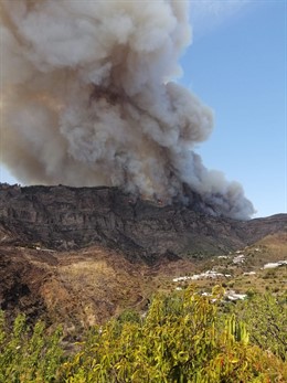 Incendio en Valleseco (Gran Canaria)