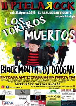 Los Toreros Muertos encabezan el cartel del festival PielaRock 2019 en El Real de San Vicente