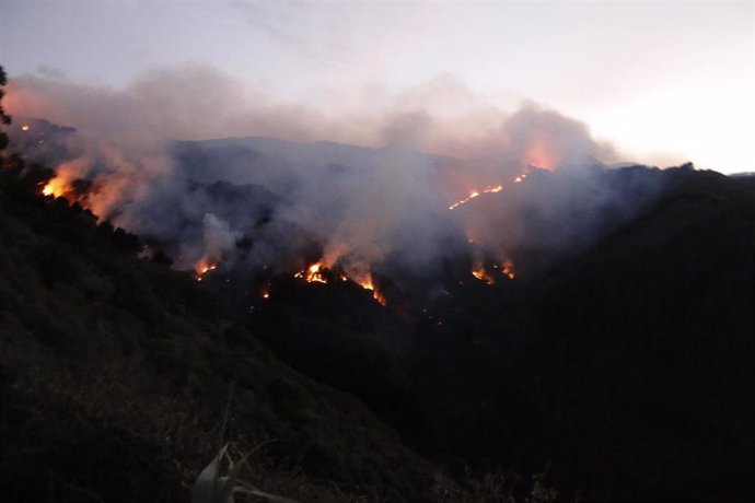 Incendio de Valleseco en la isla de Gran Canaria.