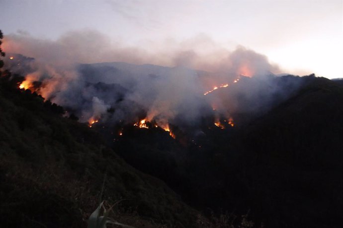 Incendi de Valleseco a la illa de Gran Canria.