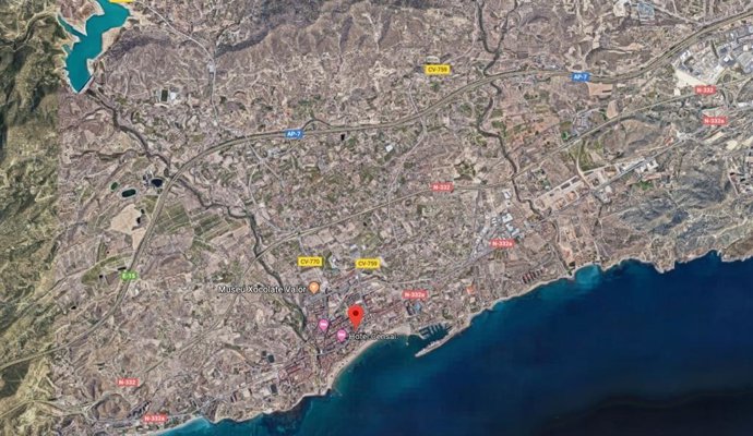 La AP-7  a su paso por Vila Joiosa