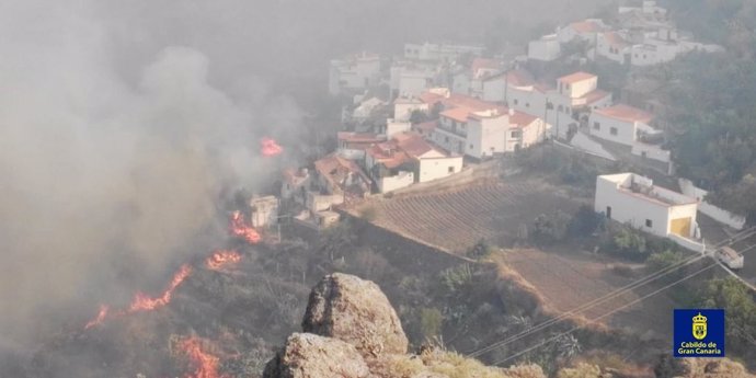 Incendio de Valleseco (Gran Canaria) este domingo