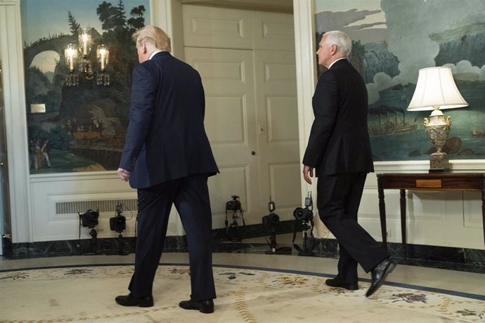 El presidente de Estados Unidos, Donald Trump y el vicepresidente, Mike Pence 