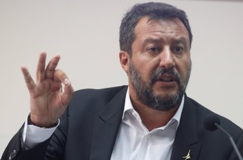 El ministro del Interior de Italia, Matteo Salvini en unas declaraciones