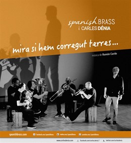 Cartel de la actuación de Carles Dénia y la Spanish Brass en Sagunt a Escena