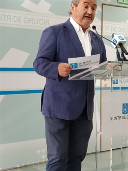 O delegado da Xunta en Lugo, José Manuel Balseiro, en rolda de prensa.