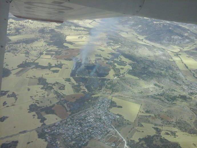 Incendio forestal en Loranca de Tajuña (Guadalajara)