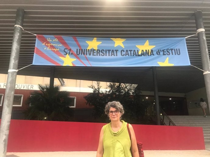 Agustina Vilaret en la Universitat Catalana d'Estiu