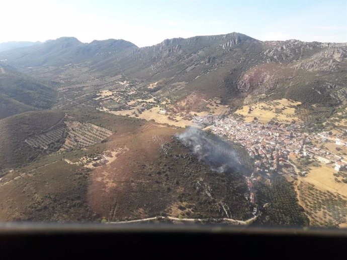 Incendio declarado en el término municipal de Solana del Pino