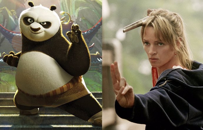 Imágenes de Kung Fu Panda y Kill Bill