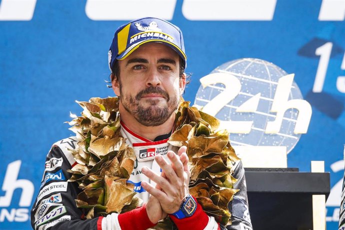 Fernando Alonso tras ganar las 24 Horas de Le Mans 2019