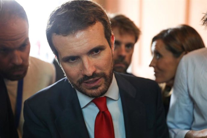 El presidente del PP, Pablo Casado