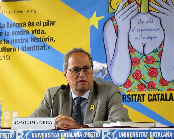 El president de la Generalitat, Quim Torra, en Prada de Conflent