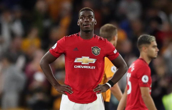 Paul Pogba disgustado tras el partido del Manchester United ante el Wolwerhampton
