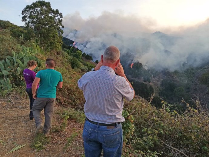 Incendi de Valleseco a la illa de Gran Canria.