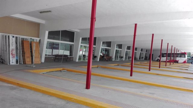 Obras de mejora en la estación de autobuses de Martos.