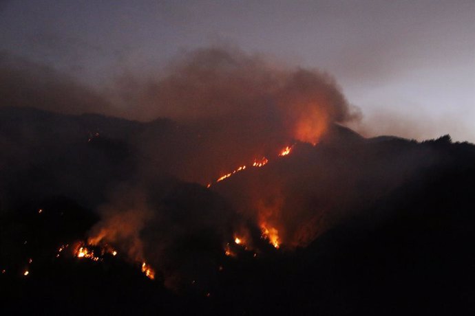 Incendio de Valleseco en la isla de Gran Canaria.