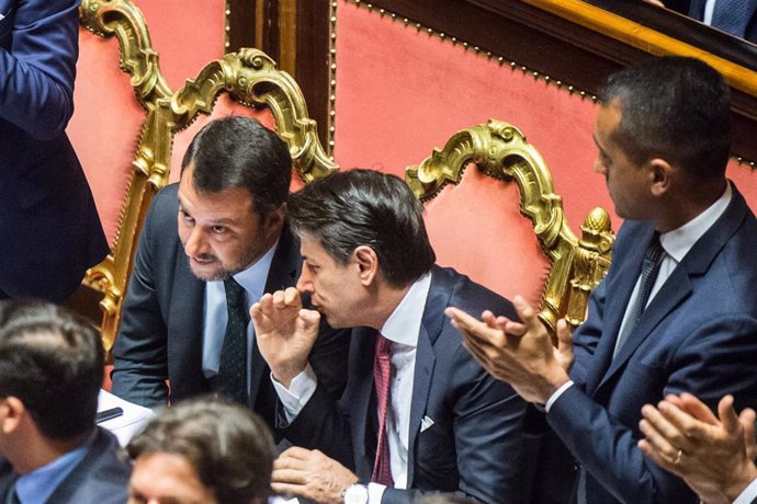 Matteo Salvini, Giuseppe Conte y Luigi Di Maio