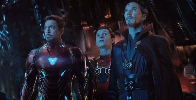 Imagen de Iron Man, Spider-Man y Doctor Extraño en Vengadores: Infinity War
