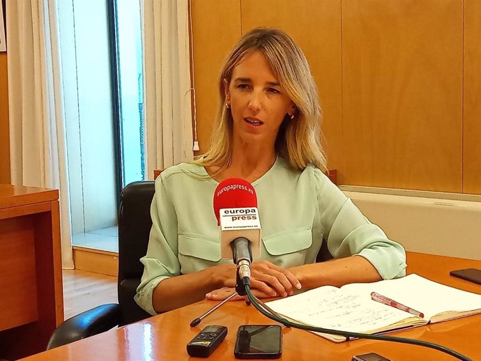 Cayetana Álvarez de Toledo, portavoz del PP en el Congreso, en una entrevista con Europa Press