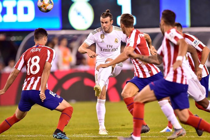 El madridista Gareth Bale, en un partido contra el Atlético de Madrid.