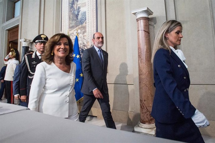 Maria Elisabetta Alberti Casellati llega a la sede de la Presidencia italiana