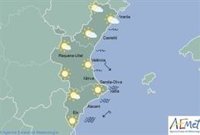 El temporal deja paso a cielos despejados en la Comunitat Valenciana con alguna tormenta aislada en Castellón