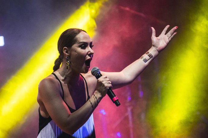 Rosario Mohedano en su concierto en Marbella