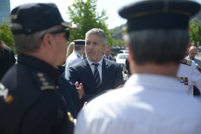El ministro del Interior en funciones, Fernando Grande-Marlaska, en visita oficial a San Sebastián