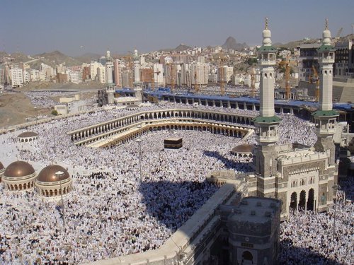 La Kaaba y la mexquita al-Ahram en La Meca